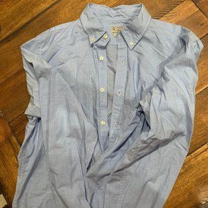 Men's J Crew Relaxed-fit garment-dyed lightweight cotton shirt - Blue